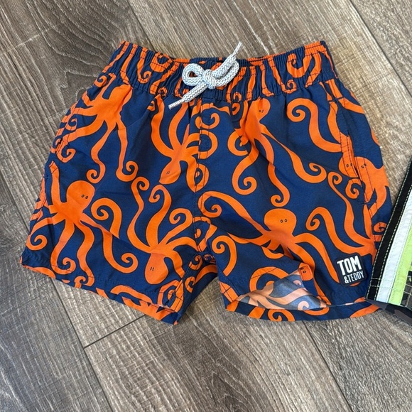 Orange and Blue Octopus Swim Shorts & Camo Bundle - Picture 2 of 5